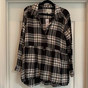 AEO Jeggings Fit Babydoll Flannel, Size L